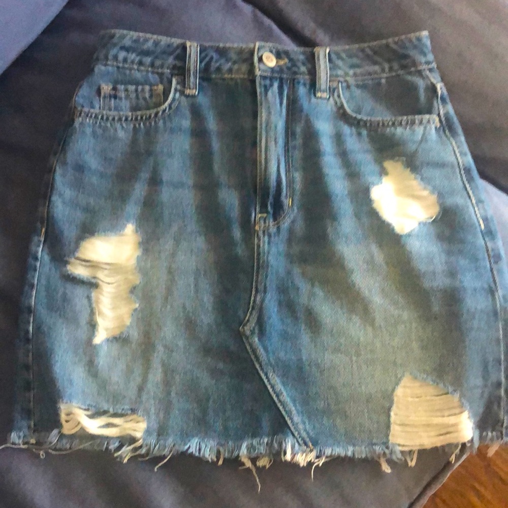 Hollister jean skirt
